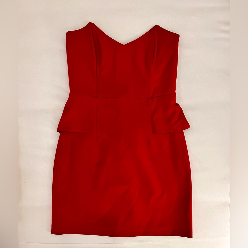 Mason Red Peplum Mini Dress